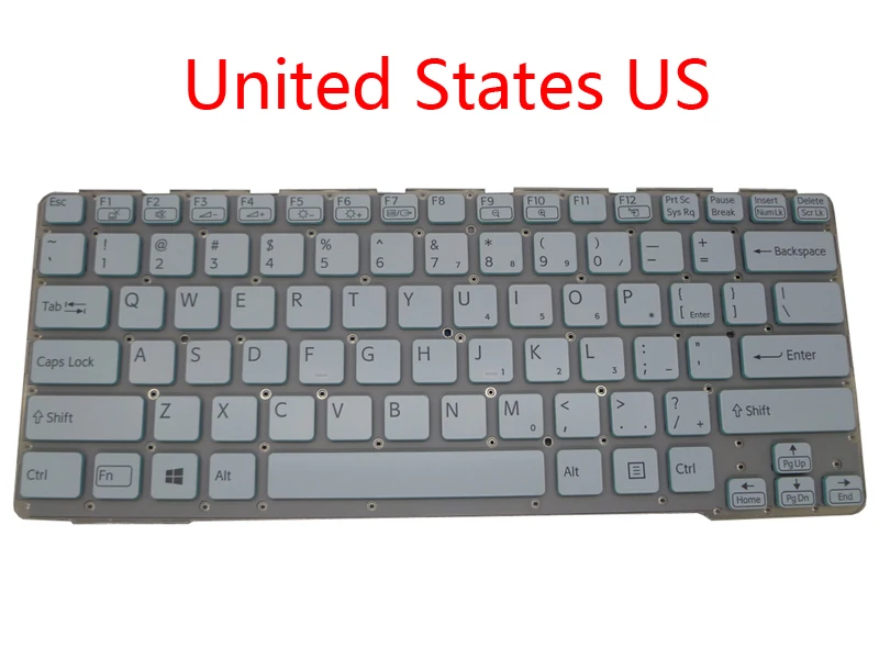 Ноутбук RU US CA LA BG JP клавиатура для SONY VAIO SVE14A Россия Канада Латинская Америка болгариа английский японский Белый