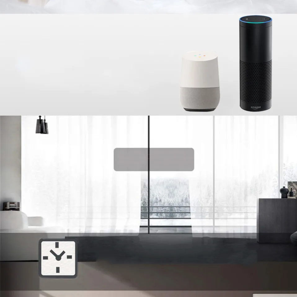 AVATTO WiFi сенсорный занавес переключатель электрические моторизованные шторы на роликах работает с Google Home Alexa Echo Tuya умный дом