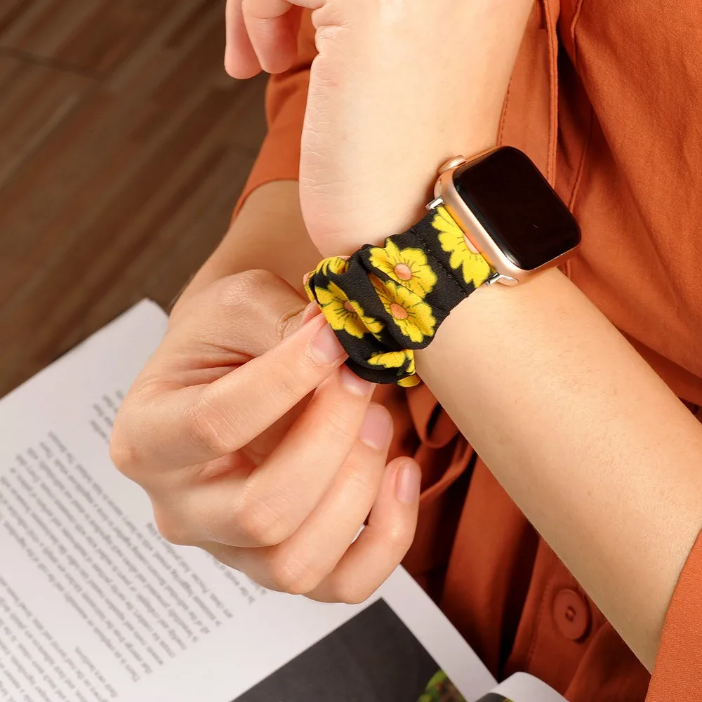 Toyouths ткань обтянутая тканью Ремешок для наручных часов Apple watch версии 40 мм 44 38 42