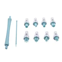 10 шт. с узором в виде сердца пластиковые формочки для печенья, бисквита инструмент для резьбы пластиковый с тиснением формы DIY для выпечки и тортов украшения