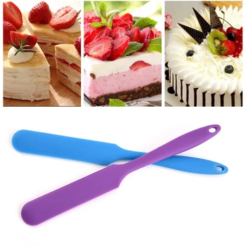 

Heat Resistant Mixer Baking Dough Scrapers Long Handle Silicone Spatula Cake Cream Confectionery Tools Kitchen Gadgets #25