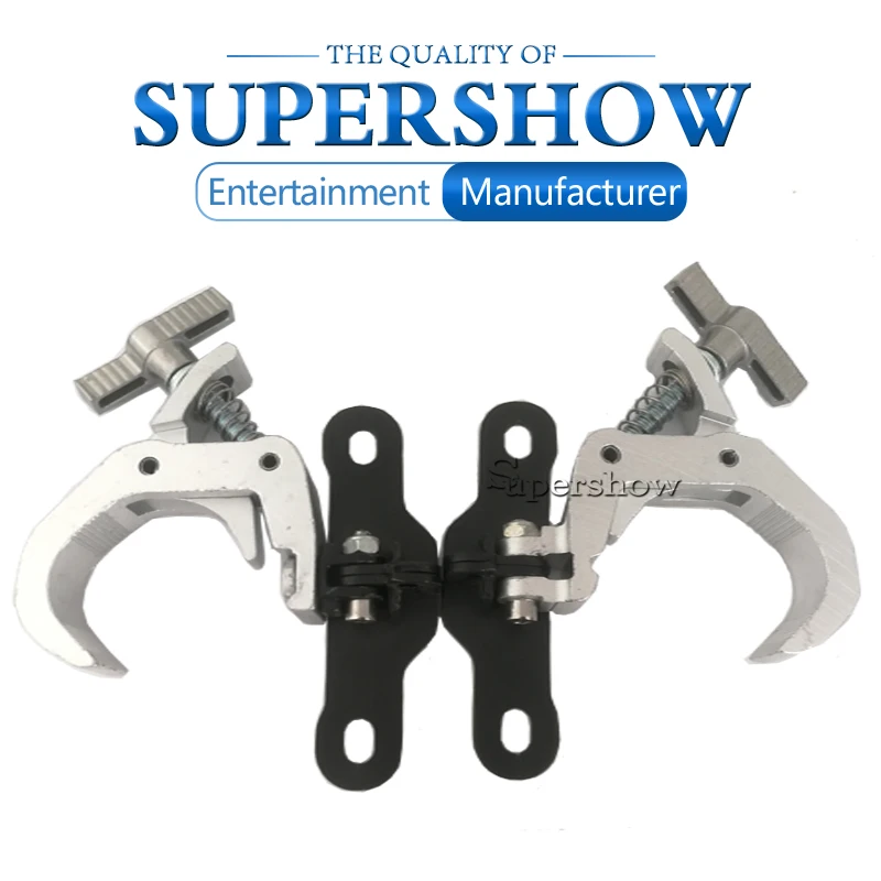 4pcs/Lot Stage Light Fold Hook Lighting Clamp Aluminum Steel Truss Folding Beam Loading for Disco DJ Equipment | Лампы и освещение