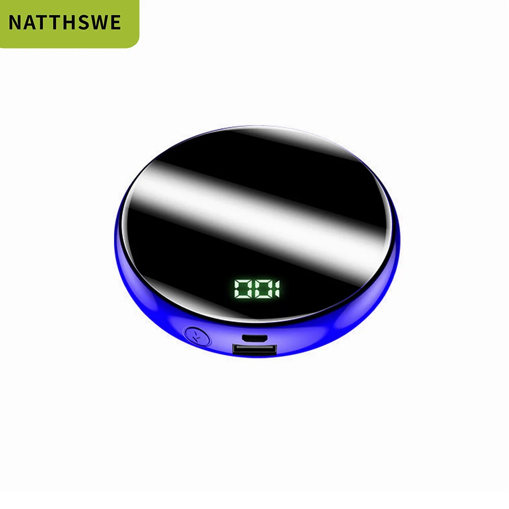Синий NATTHSWE 20000mAh Power Bank External Battery PoverBank Single USB Powerbank Portable phone Charger for xiaomi iphone huawei - Цвет: Синий