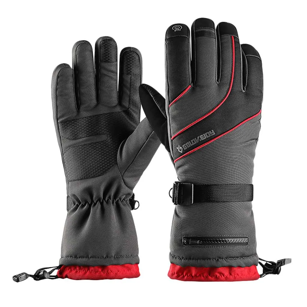 Лыжные перчатки зимние водонепроницаемые теплые толстые перчатки с сенсорным экраном с пятью пальцами для мужчин и женщин для велоспорта на открытом воздухе скалолазание N2