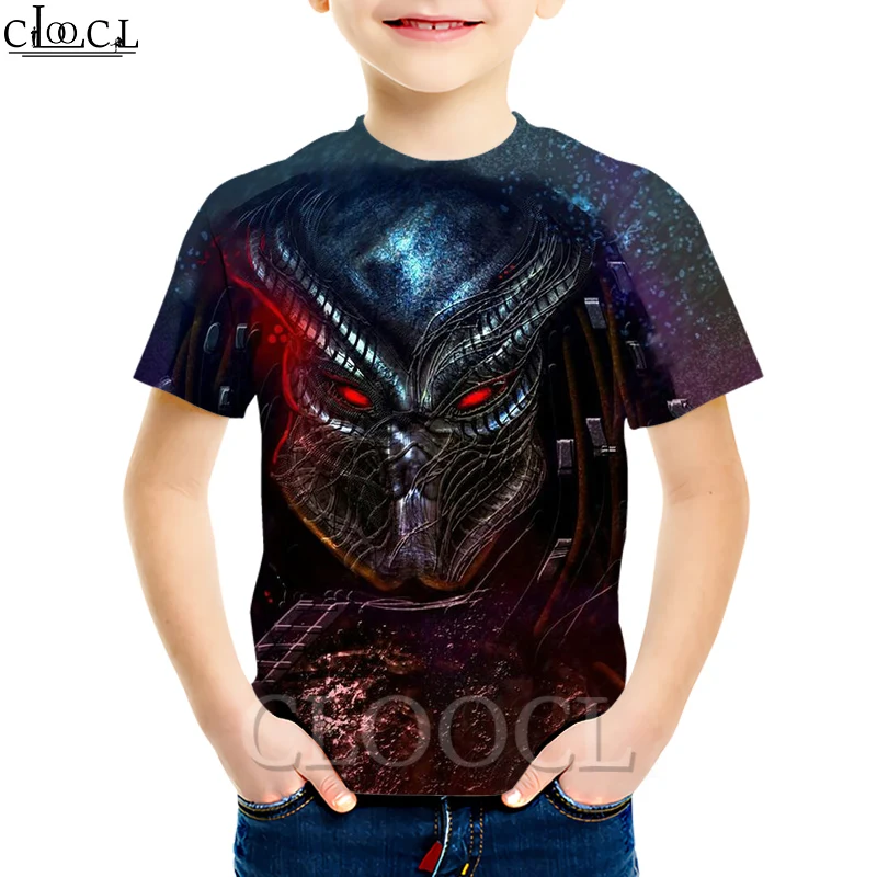 Новинка футболка CLOOCL с изображением фильма Хищник футболки 3D принтом для