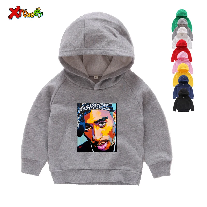 Толстовки с капюшоном для детей модные 2pac в стиле хип хоп Swag забавные толстовки и