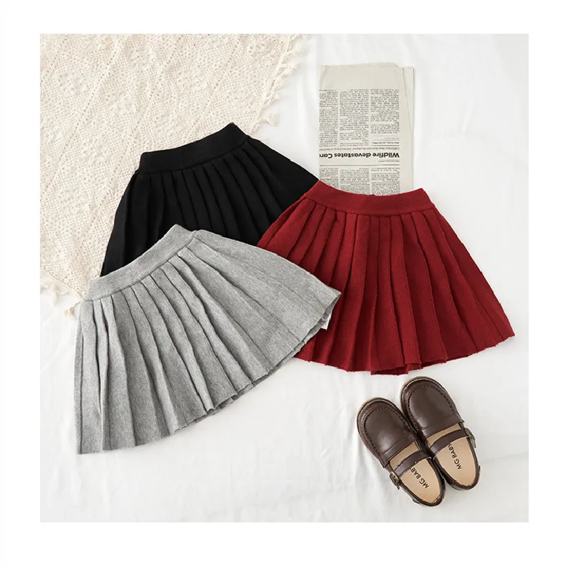 Трикотажные юбка пачка для маленьких девочек Осенняя одежда детей Платье принцессы Юбка Бальное платье