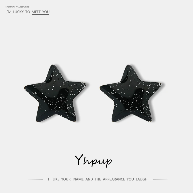 Yhpup Новая мода Личность Гипсофилы флэш чип Srud серьги Нержавеющая сталь 316L массивные звезды Pendientes Mujer Moda