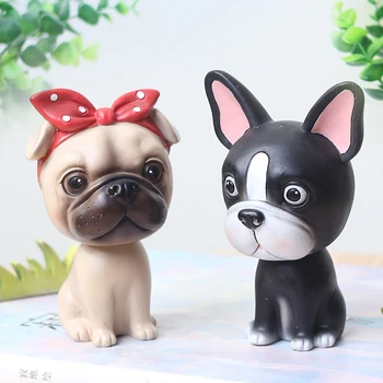 

Car Interior Creative Shaking Head Dog Doll Ornaments Automobiles Center Console Nodding Dog Toys Car Decoration Accessories