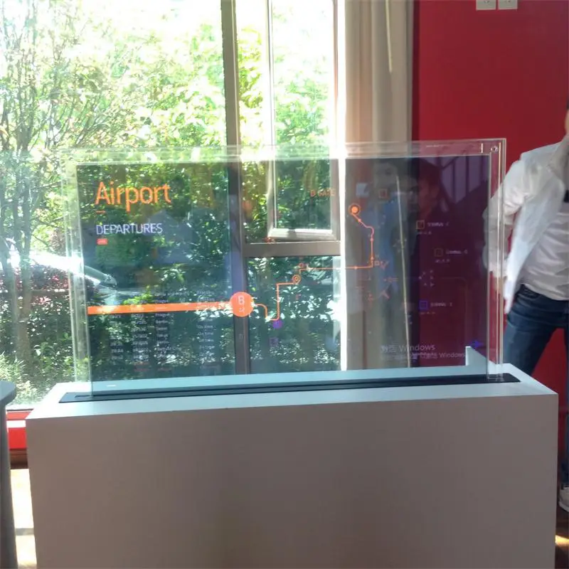 55 Pollici Di Visualizzazione Trasparente Oled Pubblicità Digital Signage
