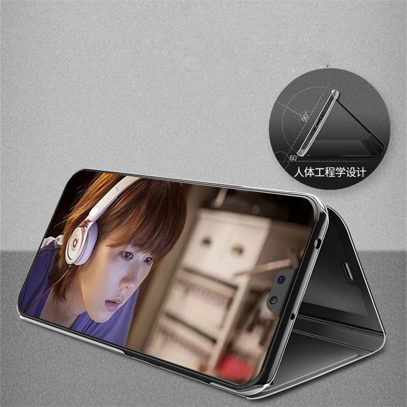 

Smart Mirror Flip Case For Samsung Note 8 9 10 Plus Shell Luxury Clear View With Stand For Galaxy S10 5G S10E S10 Plus Cover