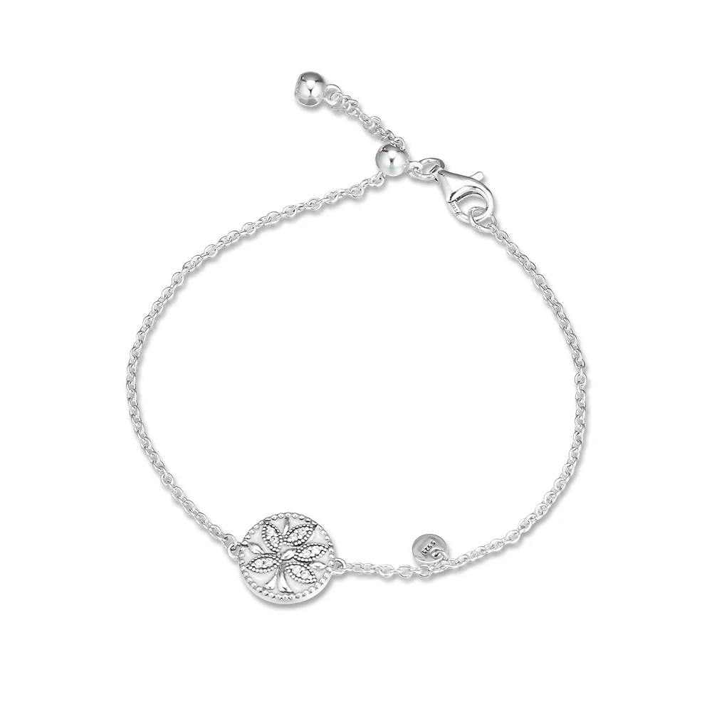 День матери Древо жизни Braceles для женщины самодельные бусины и шармы стерлингового серебра Модные украшения Браслеты