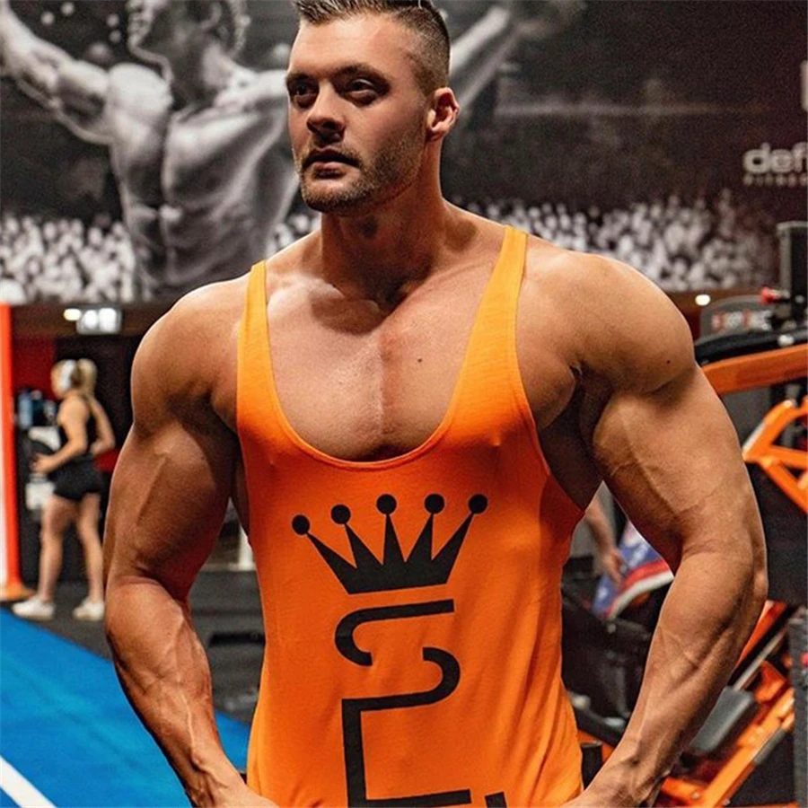 Mens tank tops shirt gym tank top fitness clothing vest sleeveless cotton man canotte bodybuilding hombre man clothes wear