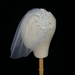 Клетка вуаль блестящая вуаль волосы бисером Роскошный аксессуар для волос Свадебная Кружевная повязка на голову вуаль, свадебное