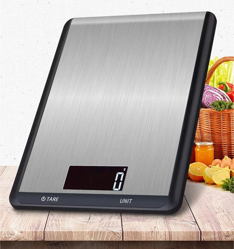 Нержавеющая сталь плоские весы кухонные 10 кг сенсорный Тип Кухня Электронные цифровые весы украшения выпечки весы Карманные электронные весы