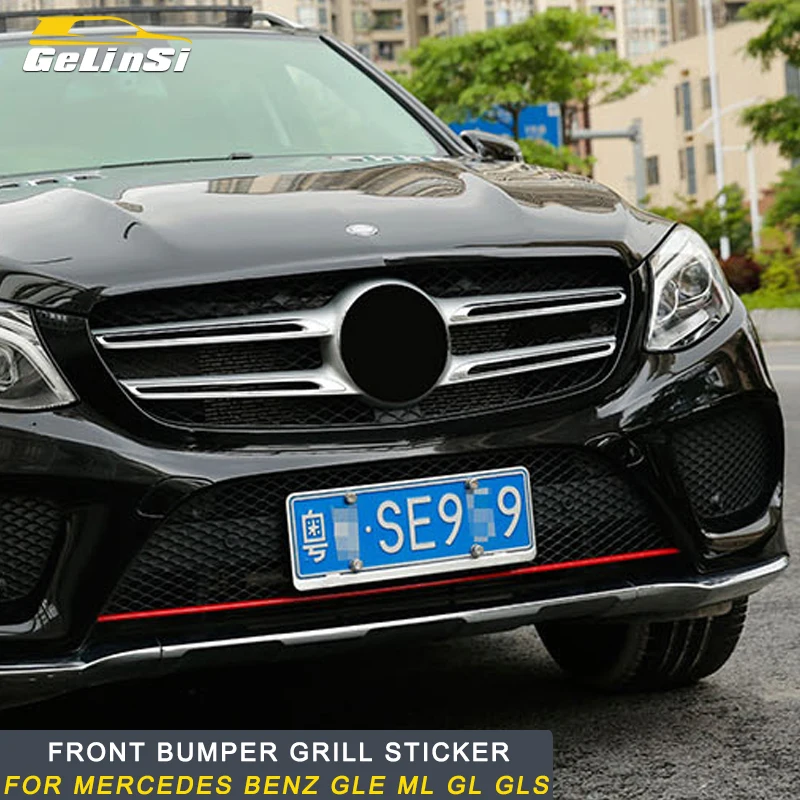 Gelinsi для Mercedes Benz GLE W166 Coupe C292- автомобильный передний бампер декоративная решетка наклейка Накладка аксессуары