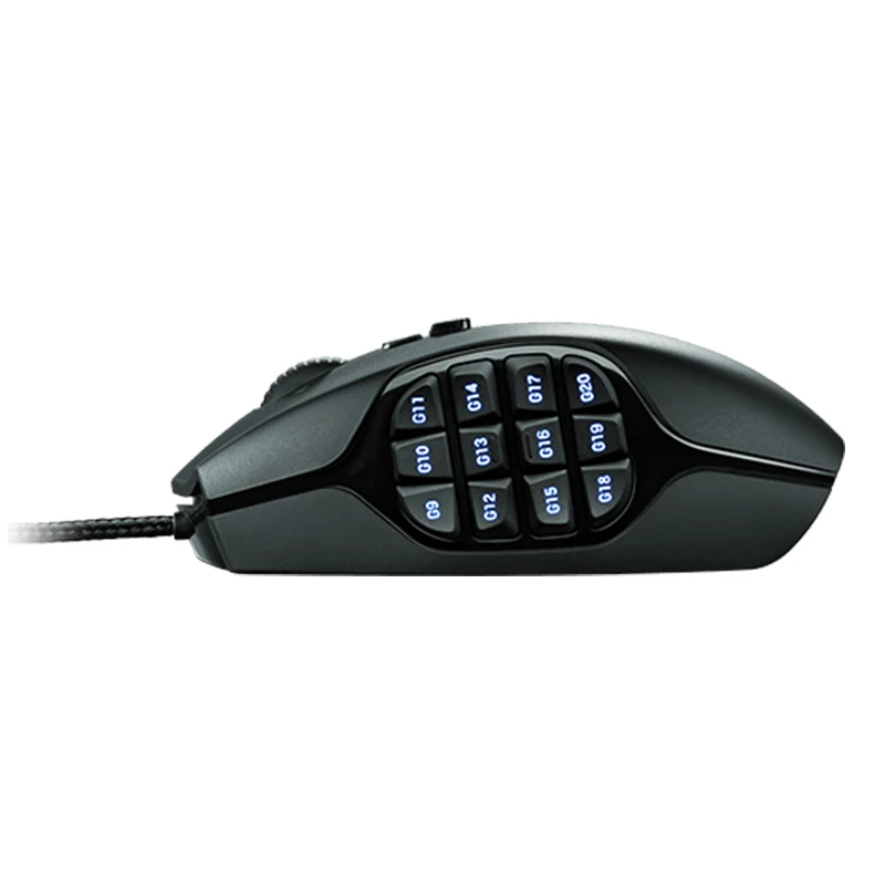 Проводная игровая мышь logitech G600 MMO, игровая мышь для ноутбука, ПК, геймера, 8200 dpi, оптическая оригинальная 17 программируемых кнопок, официальный тест агентства