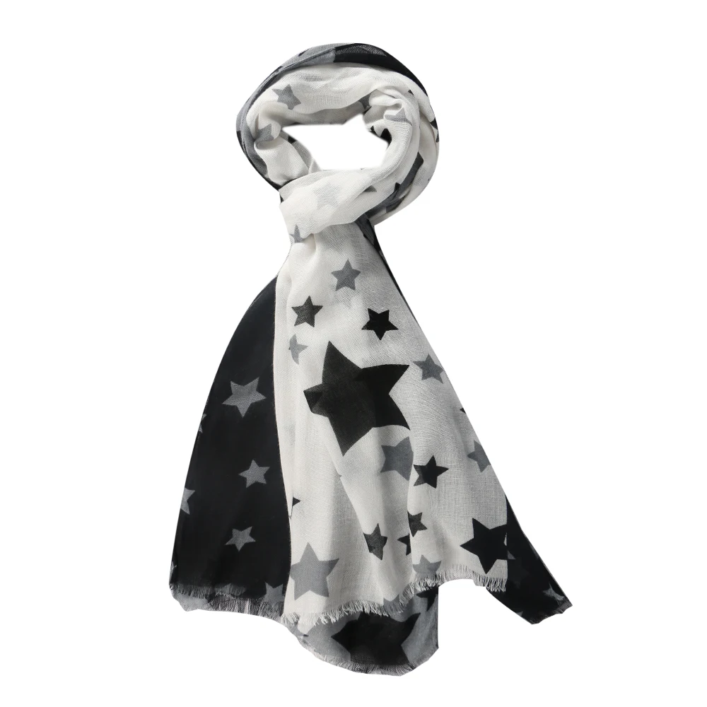 Модный популярный красивый мягкий хлопковый длинный шарф в полоску для женщин и девушек, большой осенне-зимний теплый шарф-шаль с принтом