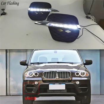 

1set For BMW X5 E70 2011 2012 2013 LED DRL Daytime Running Light Daylight Fog Head lamp car-Styling Bulb Decoration