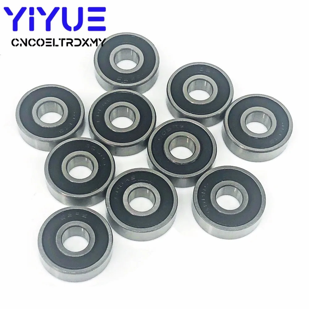 10PCSlot 608RS Bearing 8227 mm ABEC-5 Skateboard Scooter 608 2RS Skate Roller Ball Bearings Kit Miniature Ball Bearing (3)