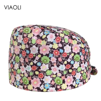

VIAOLI men women medical scrubs pharmacy Work Cap surgery nurse Hat Oral cavity Dental Clinic Pet Veterinary Surgical Cap076