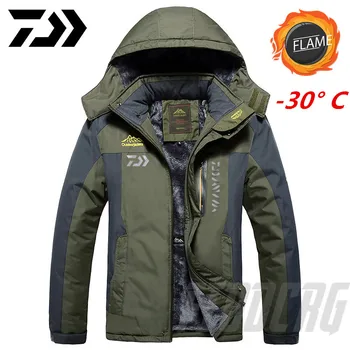 LOW PRICE ❤️ DAIWA Fishing Clothing Winter Autumn Winter Waterproof Warm Fishing Jackets Men Fleece Thick Outdoor Fishing Shirts M-9XL - discount item 25% OFF Sports & Entertainment