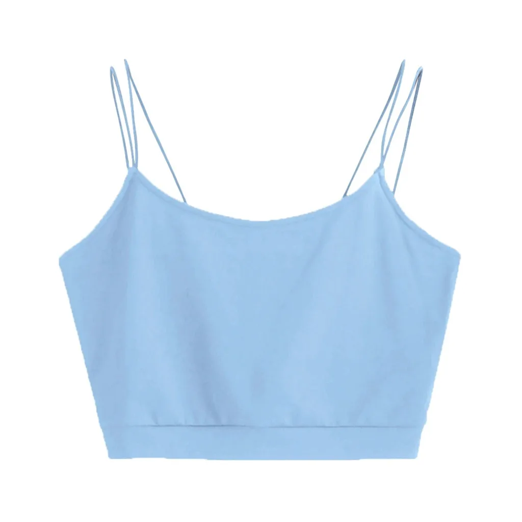 Sleeveless Women Camisole Fashion Sexy Solid Color Umbilical Small Sports And Leisure Style Wild Base Tops All Seasons | Женская одежда