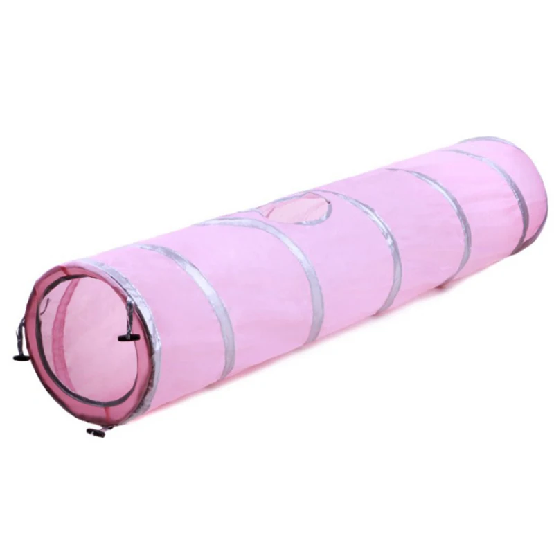 2 цвета складной Crinkle котенок щенок играть кошка туннель для кошек 2 отверстия кошки играть трубы с шариками кошки игрушка Прямая поставка
