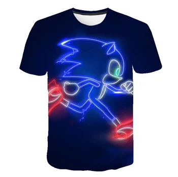 

2020 cute 3D Cartoon T Shirt kids clothes Summer Short Printed sonic the hedgehog t-shirt Boys Streetwear Teenager Children Tops