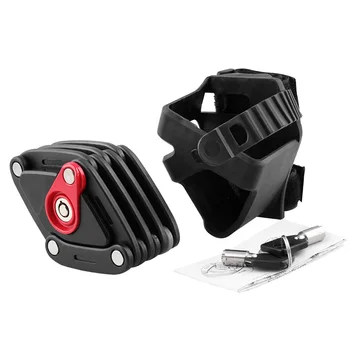 

Bike Bicycle Folding Lock, 2 Keys & Mounting Bracket Included, High Security Level Lock