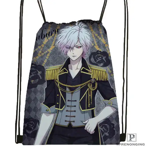 Drawstring Backpack CustomDiabolik. Lovers. С привидениями. Темный. Походная сумка на шнурке, милый рюкзак для детей(черная спинка) 31x40 см#180531-04-15 - Цвет: Drawstring Backpack