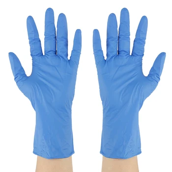 

20 PCS 24*11Disposable Rubber Gloves Blue Gloves Nitrile latex Thin Glove anti-skid latex gloves Household cleaning supplies