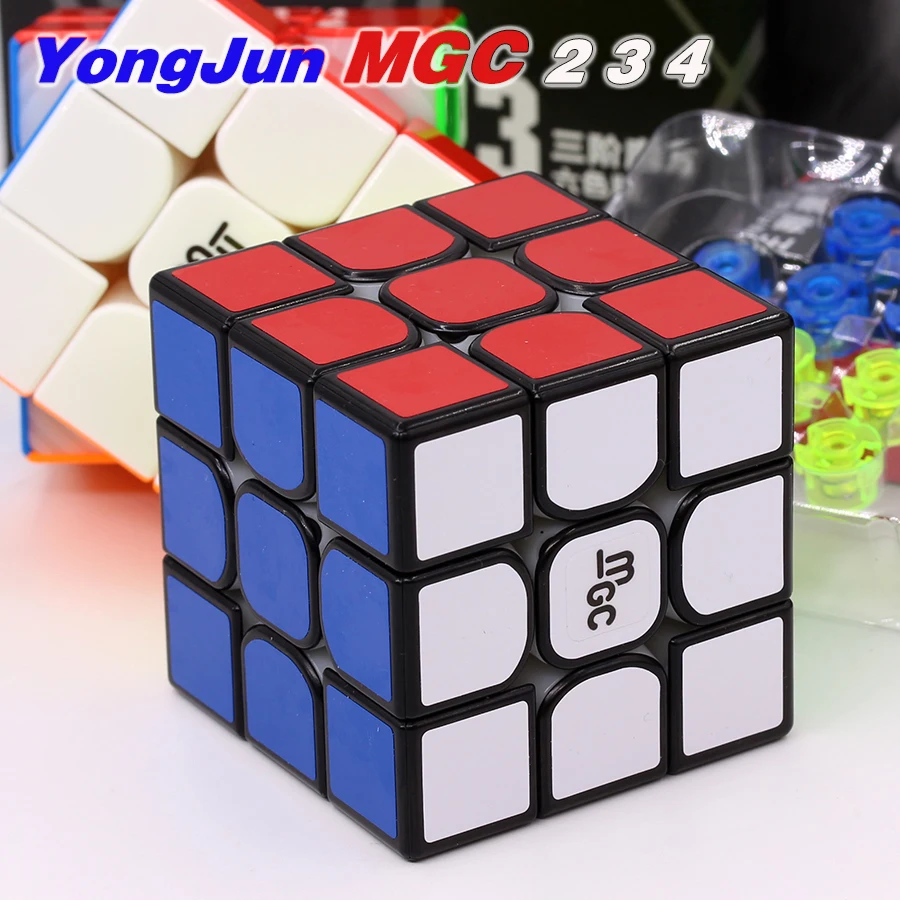 YongJun MGC II 3x3 3x3x3 Magnetic Speed Magic Cube MGC2 Multi-Color Stickerless 