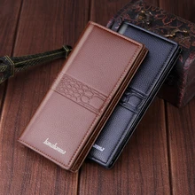 

Men's Crocodile Pattern Long Letter Wallet Male Solid Color Two Fold Zipper Coin Purse Multiple Card Slots Fashion Clutch Bag