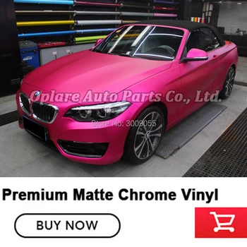 

Highest quality pink matte metallic chrome vinyl wrapping film pink wrapping Car wrapping matte chrome Vinyl quality Warranty