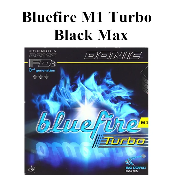 M1 TURBO BLACK Max Donic Original Blue fire M1/M2/M3 синяя губка для настольного тенниса, резиновые, сильные прыщи для пинг-понга - Цвет: M1 TURBO BLACK Max