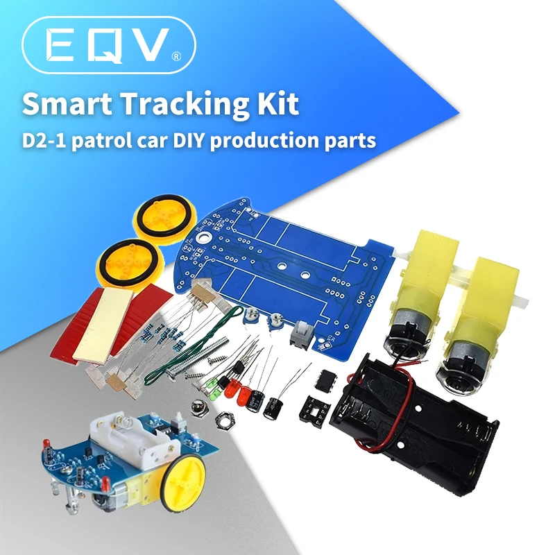 LM393 Smart Tracking Car Kit - DIY Robotics Line Following Car With Photoresistor Sensors