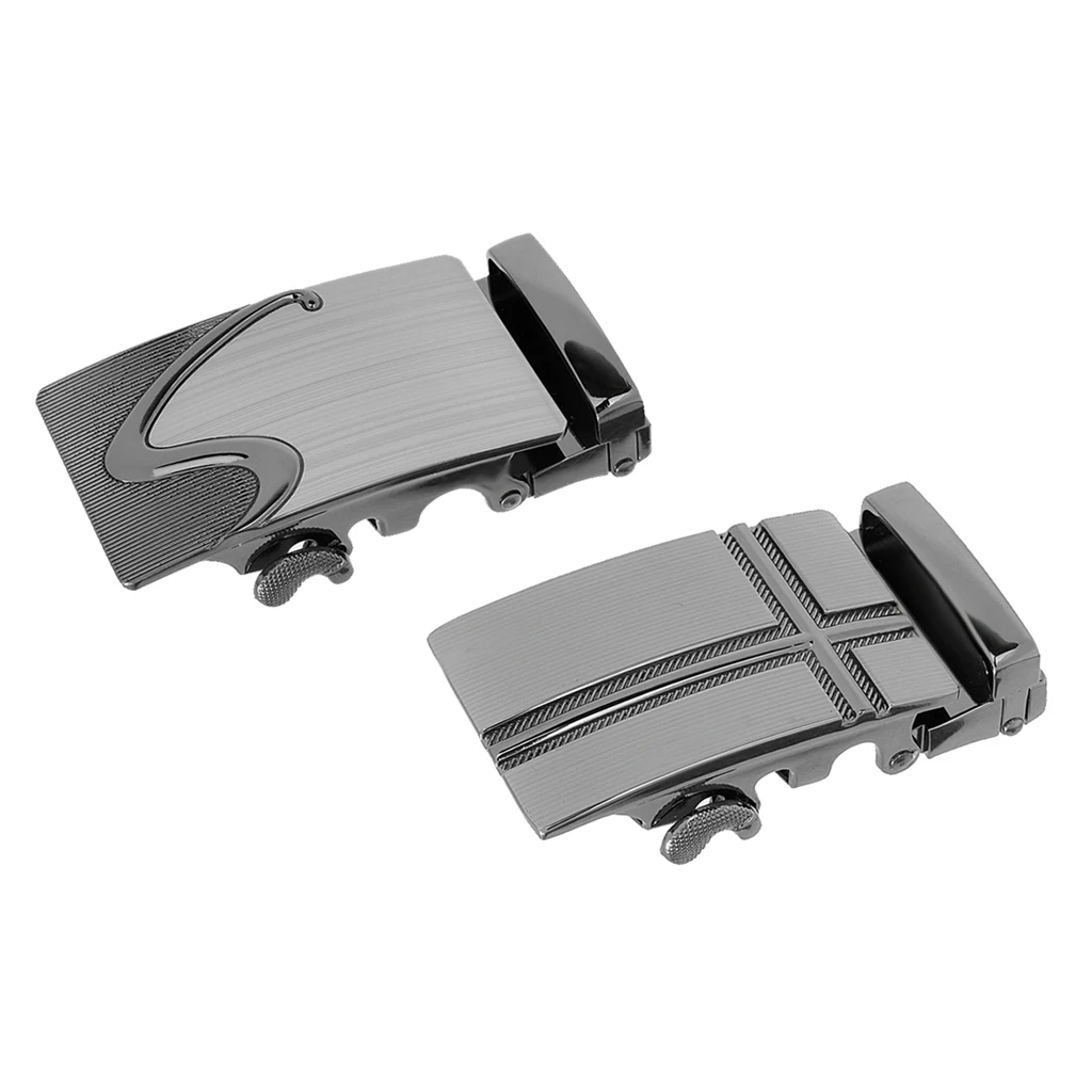 2pcs Fashion Ratchet Belt Buckle Only Business Automatic Slide Buckle 3.5cm Belt