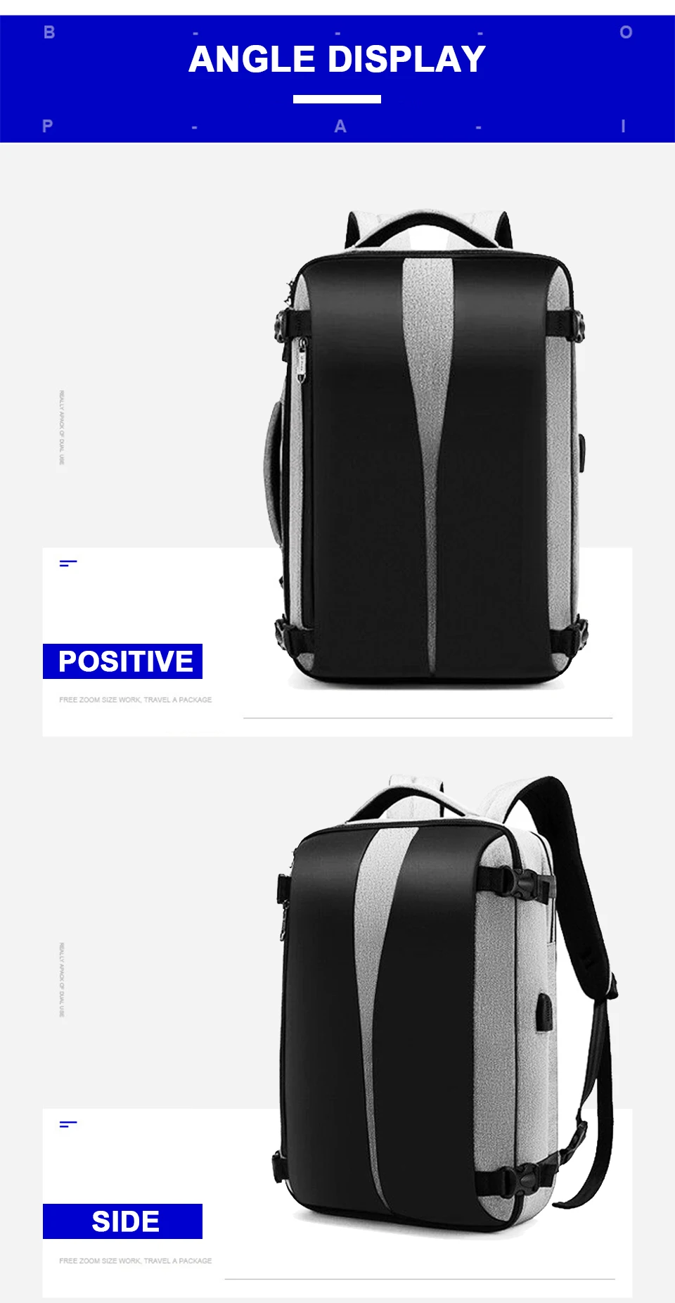 Men Backpack Anti Theft Travel Bagpack Laptop 15.6 Inch Notebook Waterproof Bags USB Charging Male Business Fashion Unisex Bag (14)