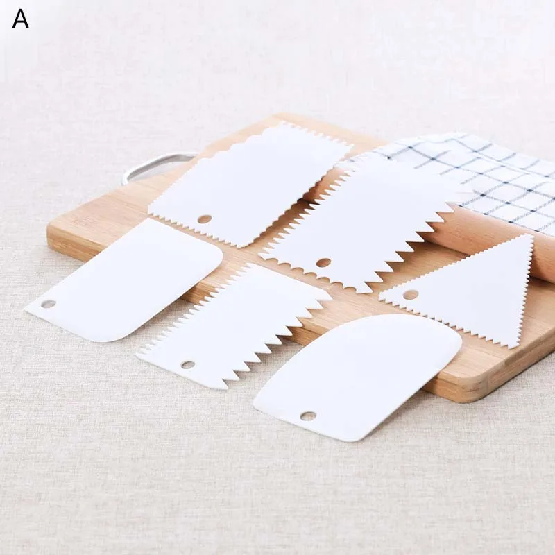 1 6 шт./компл. крем-скраб Нерегулярные Край зубов DIY скребок Украшение Тортов мастикой Кондитерские высечки лопатки для выпечки Инструменты - Цвет: 1