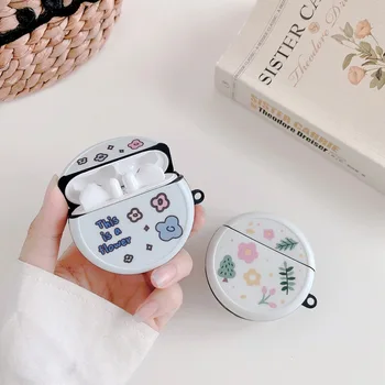 

Little flowers Headset Silicon Case for Huawei Freebuds 3 funda for Huawei Freebuds3 Pro Earphone 3D Cartoons Case Protection