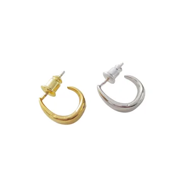 

European and American letter earring needle female trampoline person cold wind earring temperament simple tide earrings