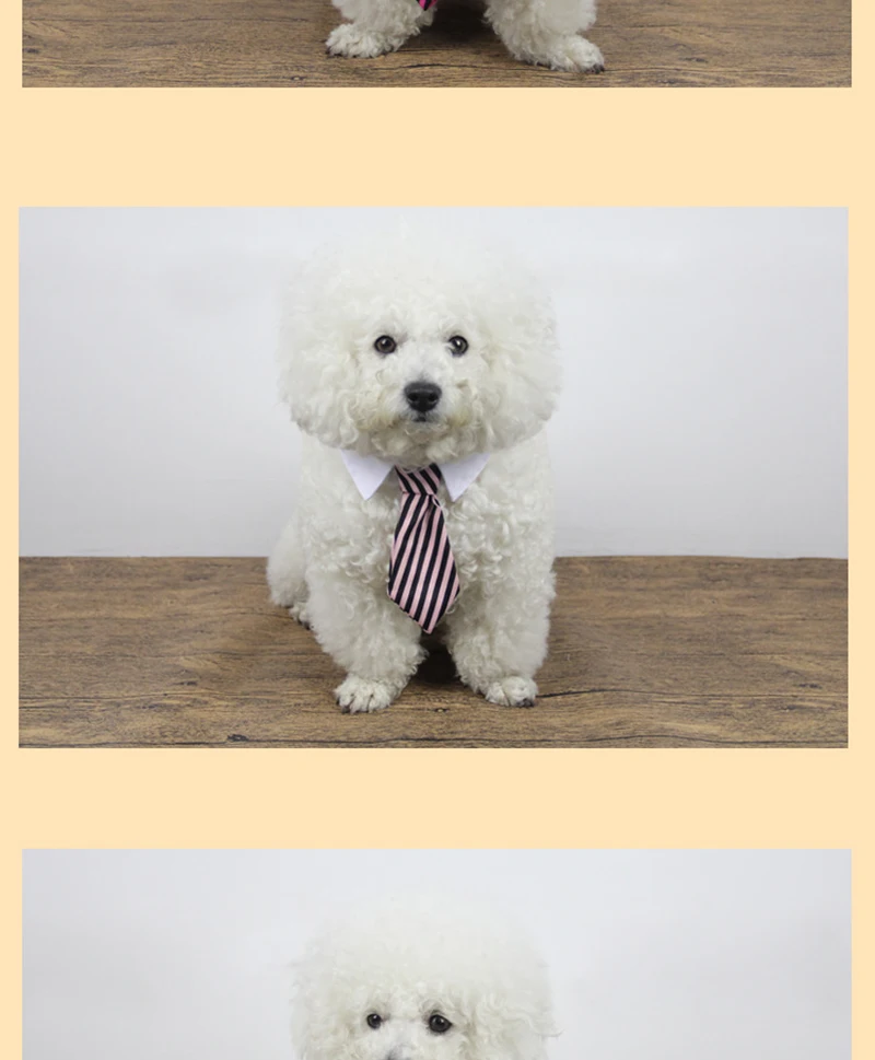 Wholesale New Pet TiesStripe Small Cotton Pet Dog Puppy Necktie Adjustable Bow Tie Grooming Fashion Dog Cat Striped Bow Tie