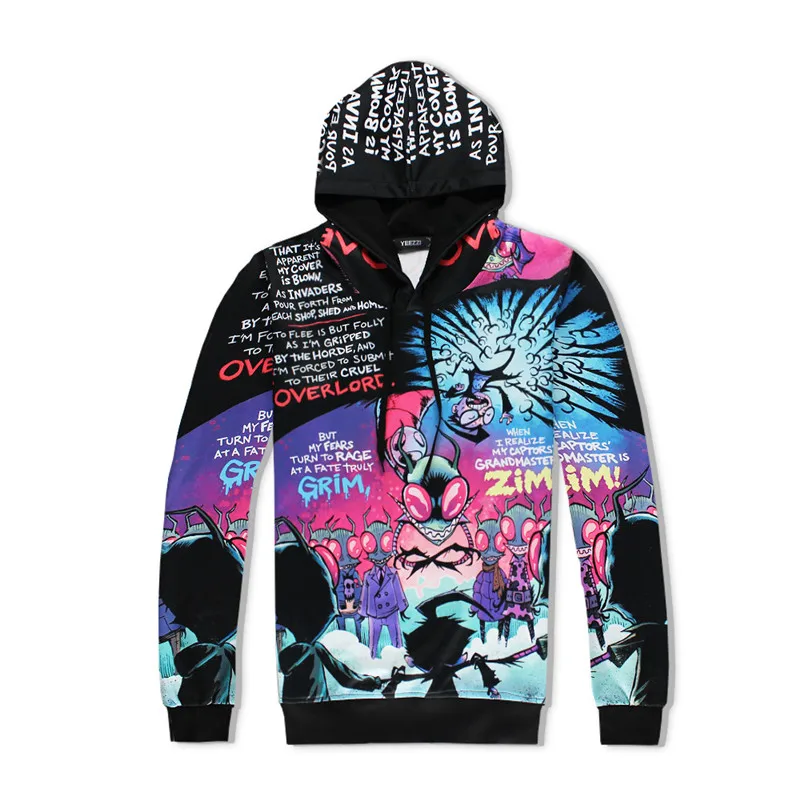 Only Hoodie Осенний спортивный костюм для мужчин с буквенным принтом Инопланетянин, 3D принт, толстовки, толстовка, топ и штаны, комплект из 2 предметов, мужской повседневный комплект из 2 предметов, уличная одежда - Цвет: Only Hoodie