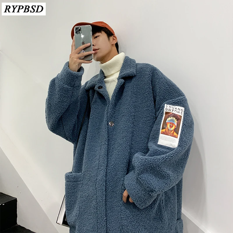 Fur Coat Men Thickening Warm Wool Coat Men Plush Jacket 2019 Solid Color Fashion Casual Loose Outwear Winter Thicken Coat Man Fur Coat Men Thickening Warm Wool Coat Men Plush Jacket 2019 Solid Color Fashion Casual Loose Outwear Winter Thicken Coat Man