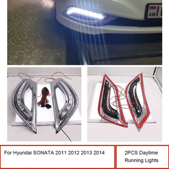 

2PCS 12V Running Lights For Hyundai* SONATA 2011 2012 2013 2014 Fog Lamp Yellow Turning Signal Light