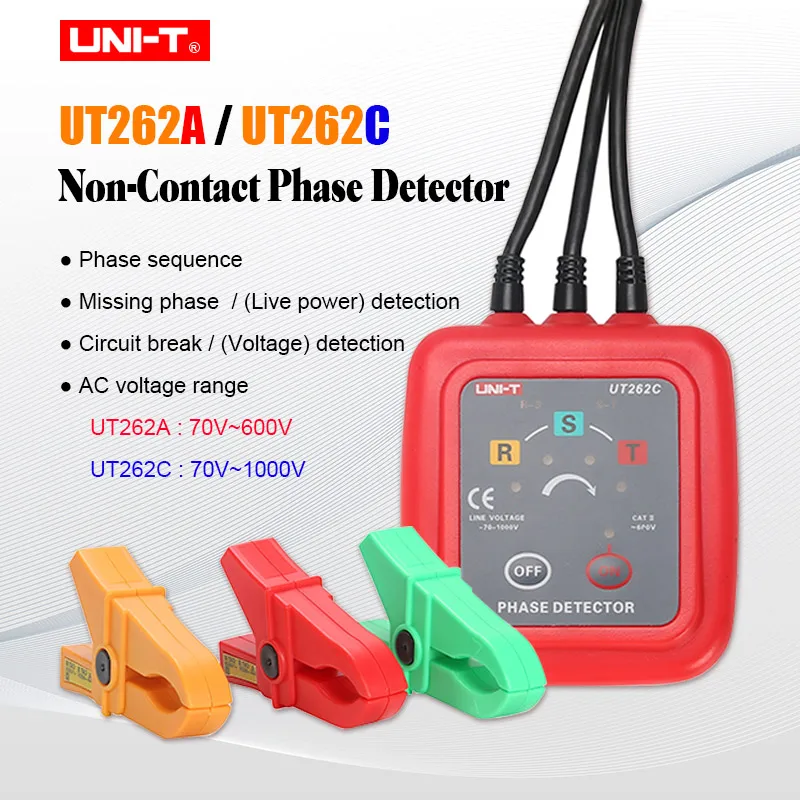 UNI-T UT262C UT262A Non-contact 3 Phase Detector Sequence ...