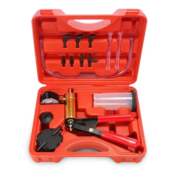 

2 In 1 0 - 30inHg (76mmHg) Brake Bleeder And Vacuum Pump Tool Kit Hand Held Tester Hand Tool Sets DIY Brake Bleeder Tool
