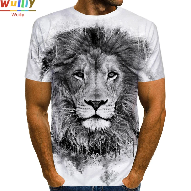 Men'S Lion T-Shirts | T-Shirt 3D Animals | Lion T-Shirt Men | 3D Lion T- Shirt - T-Shirt Men - Aliexpress