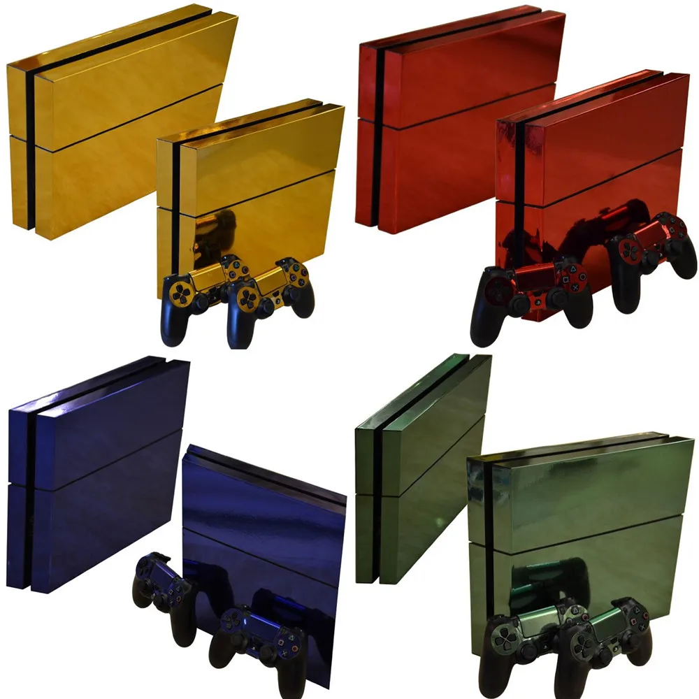 Metel Oro Spazzolato Ps4 Skin Sticker Decalcomania In Vinile Per Console Ps4 E 2 Controller Ps4 Slim Skin Sticker
